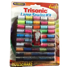 Large Sewing Kit 57-in-One 50 Colors Threads, 6 Needles, Sewing Needle Threader