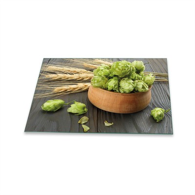 Herdabdeckplatten Ceranfeld Spritzschutz Glasplatte 80x52 Deko Blumen Grün