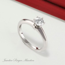 Tiffany & Co. Setting Ring Platin 950 Diamant 0,56 ct Gr. 50 Platinum Solitär