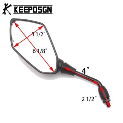 ATV Rear View Side Mirrors For Can-Am DS250 Outlander 500 570 650