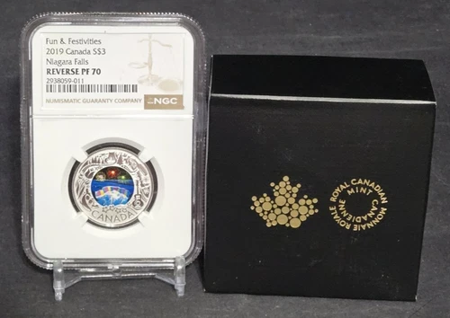 2019 CANADA $3 - FUN & FESTIVITIES : NIAGARA FALLS WINTER NIGHTS - NGC REV PF70