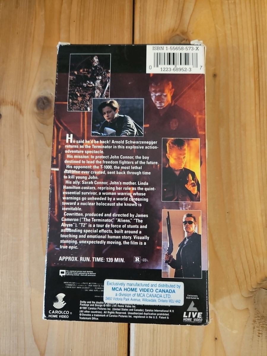 Terminator 2 Judgement Day 1991 (VHS, 1991) James Cameron Arnold