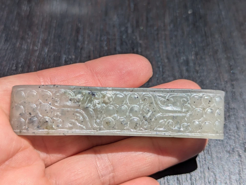 Antigua vaina de jade de los Estados Combatientes chinos para espada Foto 2 de 4