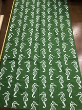 Green Seahorse Fabric 94  X 44  