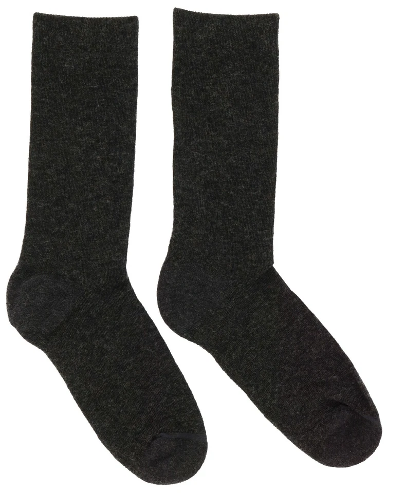 Calcetines Woolrich Gris Carbón Damas Heritage Lana de Cordero Merino Calcetines Diarios Foto 4 de 4