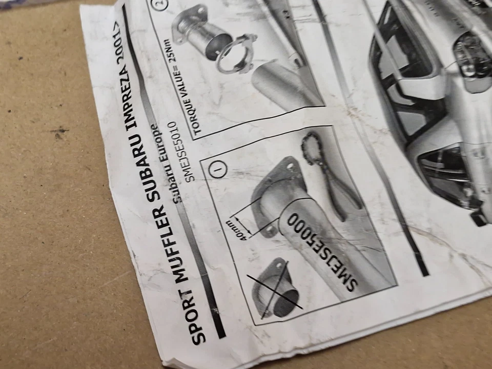 Subaru Impreza Sports Muffler 2001-on SMEJSE5010 Genuine NEW OEM - Image 2 of 4