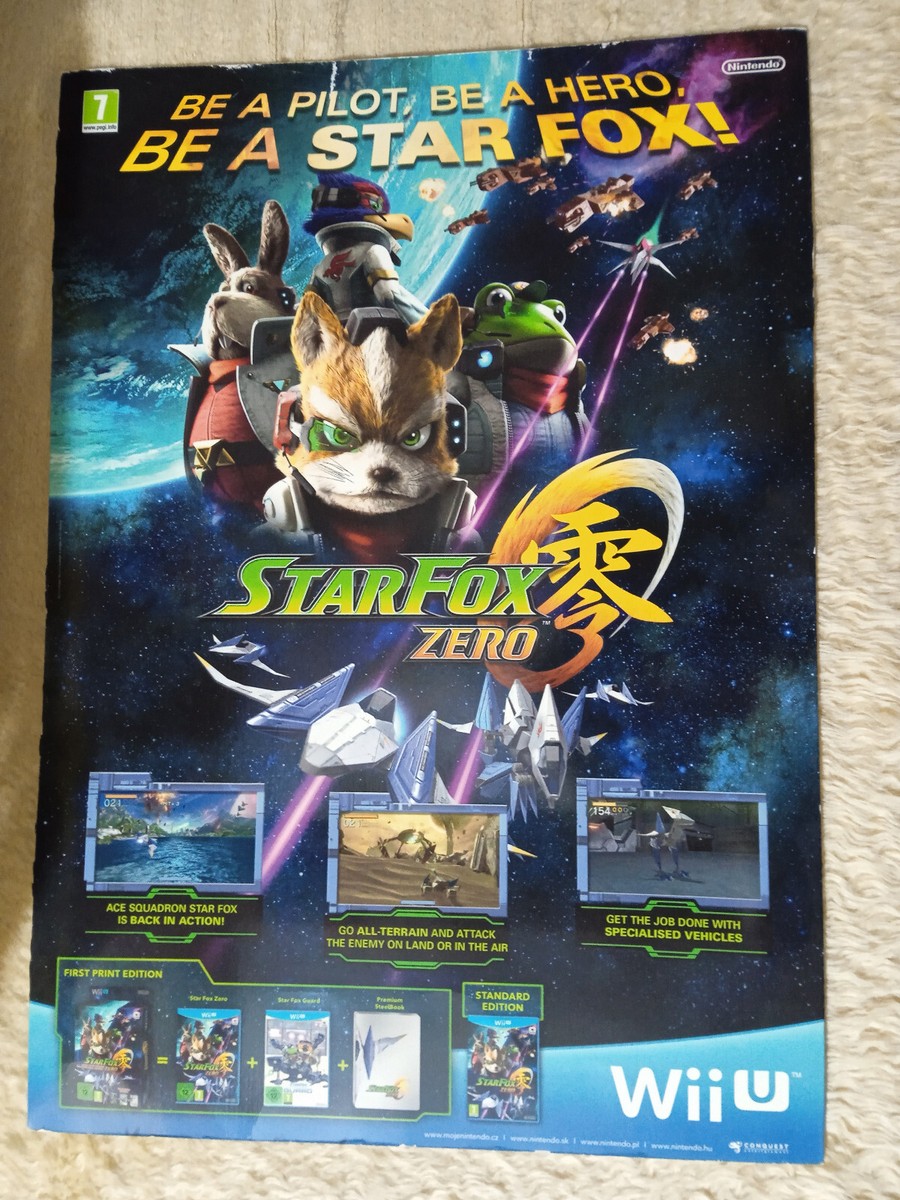 Star Fox Zero Wii U Official Double-sided promo banner | eBay