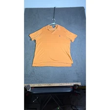 Polo Ralph Lauren Orange Polo Shirt Custom Fit Short Sleeve Casual XL