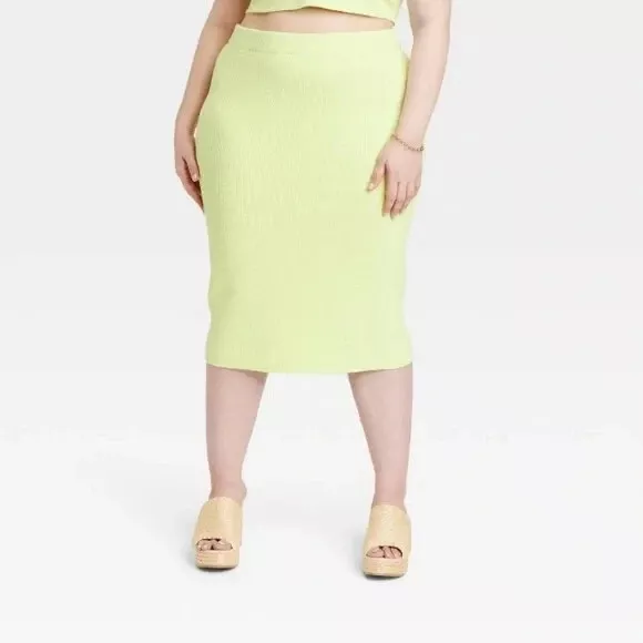 Plus size white skirt cheap yellow