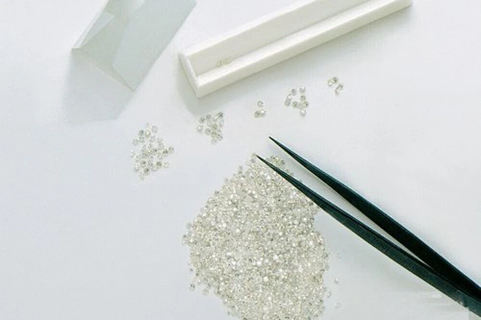 0.50 Ct  Lab Grown EGL Certified 1mm 100 PcsLoose Diamond Lot G-H-I VS1-2 Grade - Image 4 of 4