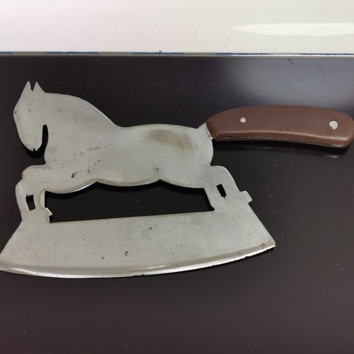 Vintage Horse Soviet Prison Art Meat Cleaver Butcher Knife Axe Handmade Rare - Picture 5 of 7