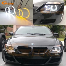 For BMW E63 E64 630Ci 630i 645Ci 650i M6 Ultra Bright LED Angel Eyes Halo Rings
