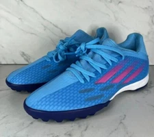 New Adidas X Speedflow.3 TF Low Mens Sz 8 Turf Soccer Shoes Blue Pink GW7508