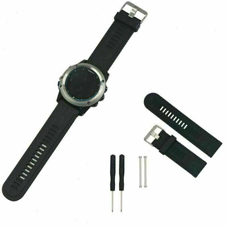 Garmin Fenix 3 2 Quatix 3 GPS Watch Silicone Band Strap with Tools-image