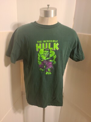 VTG 2002 THE INCREDIBLE HULK L SHIRT MARVEL COMICS GREEN JACK KIRBY ...
