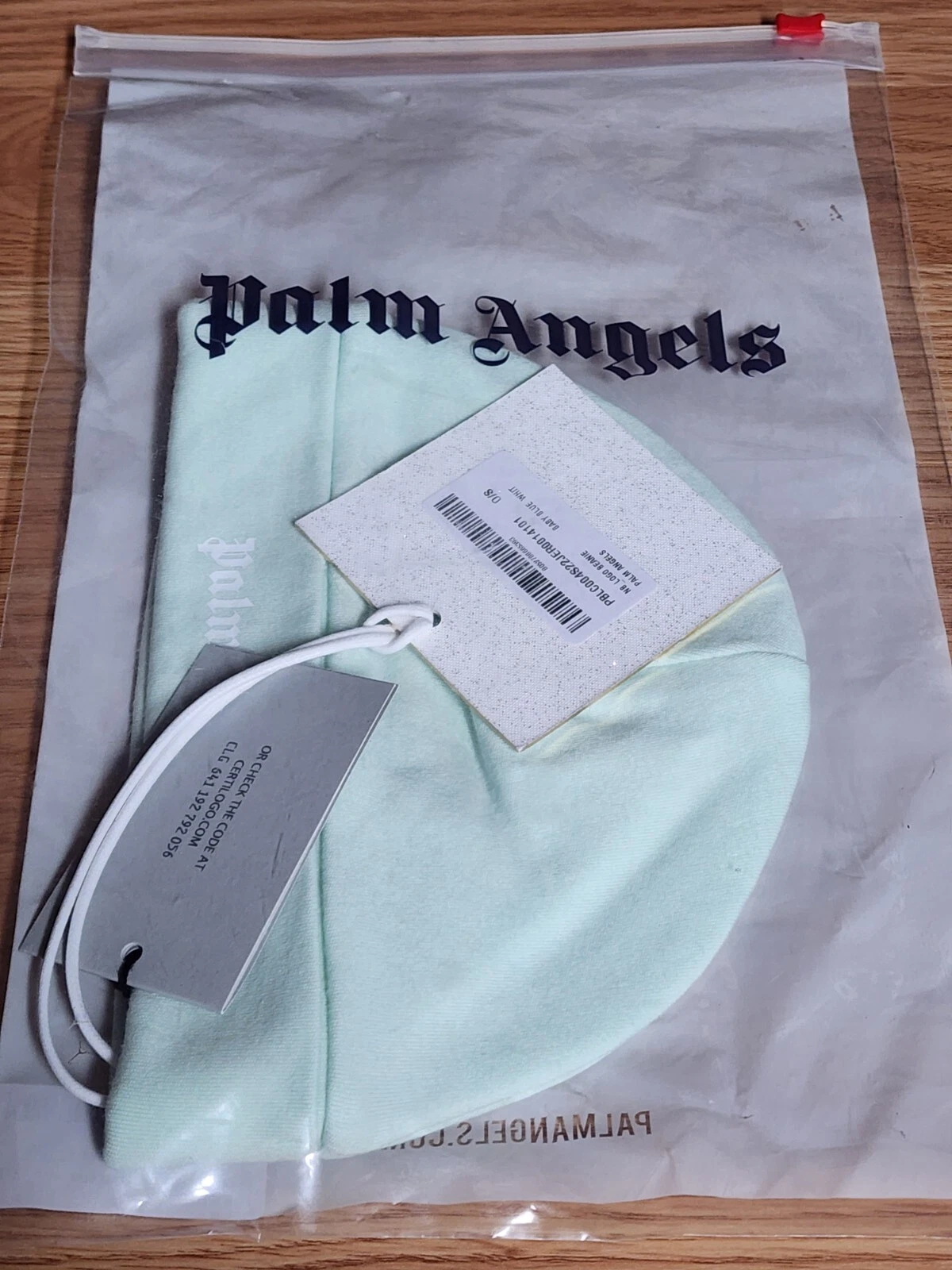 Palm Angels Baby Blue Beanie Baby Hat 100% Authentic