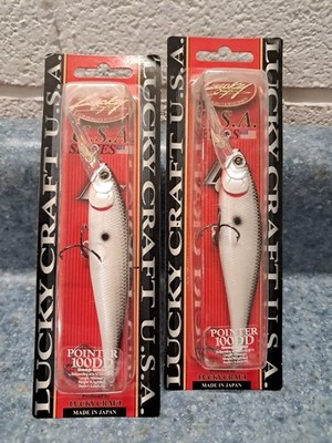 2 OG LUCKY CRAFT Pointer 100DD 5/8oz  100mm Luckycraft Suspending Jerkbait Rare!