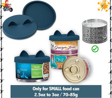 2 Pack Cat Food Can Lids, Silicone Small Pet Food Can Lids Covers for 3 oz Cat