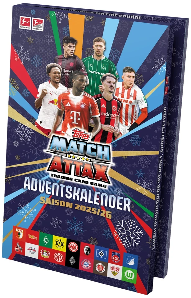 Topps MATCH ATTAX 2025/26 Bundesliga 25/2026 - ADVENTSKALENDER - NEU & OVP