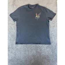 AllSaints Chronik SS Crew T-Shirt Mens Medium Washed Black Graphic Relaxed Fit