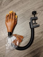 Nail Practice Hand Kit w/ Nail Tips for Training Clamp Posable