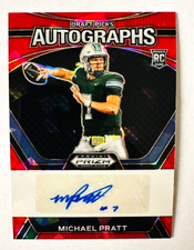 2024 Panini Prizm Draft Michael Pratt AUTO RC RED Cracked Ice Prizm Packers!