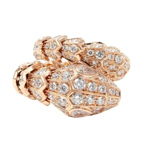 Bulgari Serpenti (Viper) ML K18PG pink gold ring Used YUKI-0