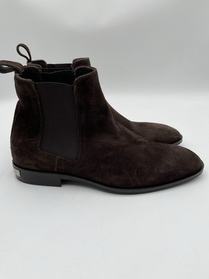 Roberto Cavalli men's brown suede Pull On Chelsea boots Size 40