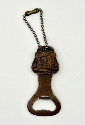 Vintage Bottle Opener, Michigan College of Mines, Houghton, MI, copper design