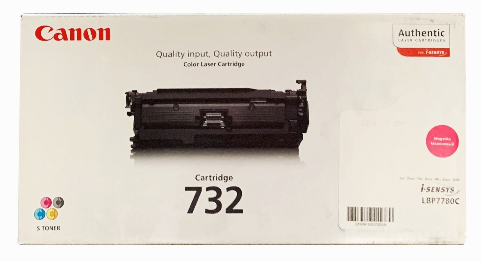 Genuine Canon 732M Magenta Toner Cartridge 6261B002 LBP7780C SEALED BOX VAT Inc