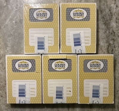 Golden Nugget Casino Authentic Dealer Used Paulson Playing Cards 5 Decks Lot