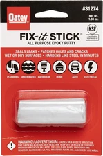 Oatey 31274 Stick Fix-It Multi-Purpose Epoxy Putty, 1.33 oz, 1.7 oz., White 