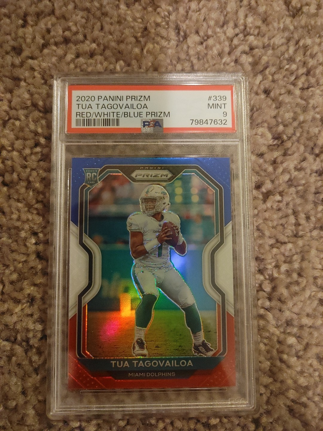 Tua Tagovailoa Panini Prizm #339 Red/White/Blue