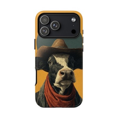 For iPhone/Galaxy/Pixel - Custom Case - Cow Pop Art Cowboy Hat