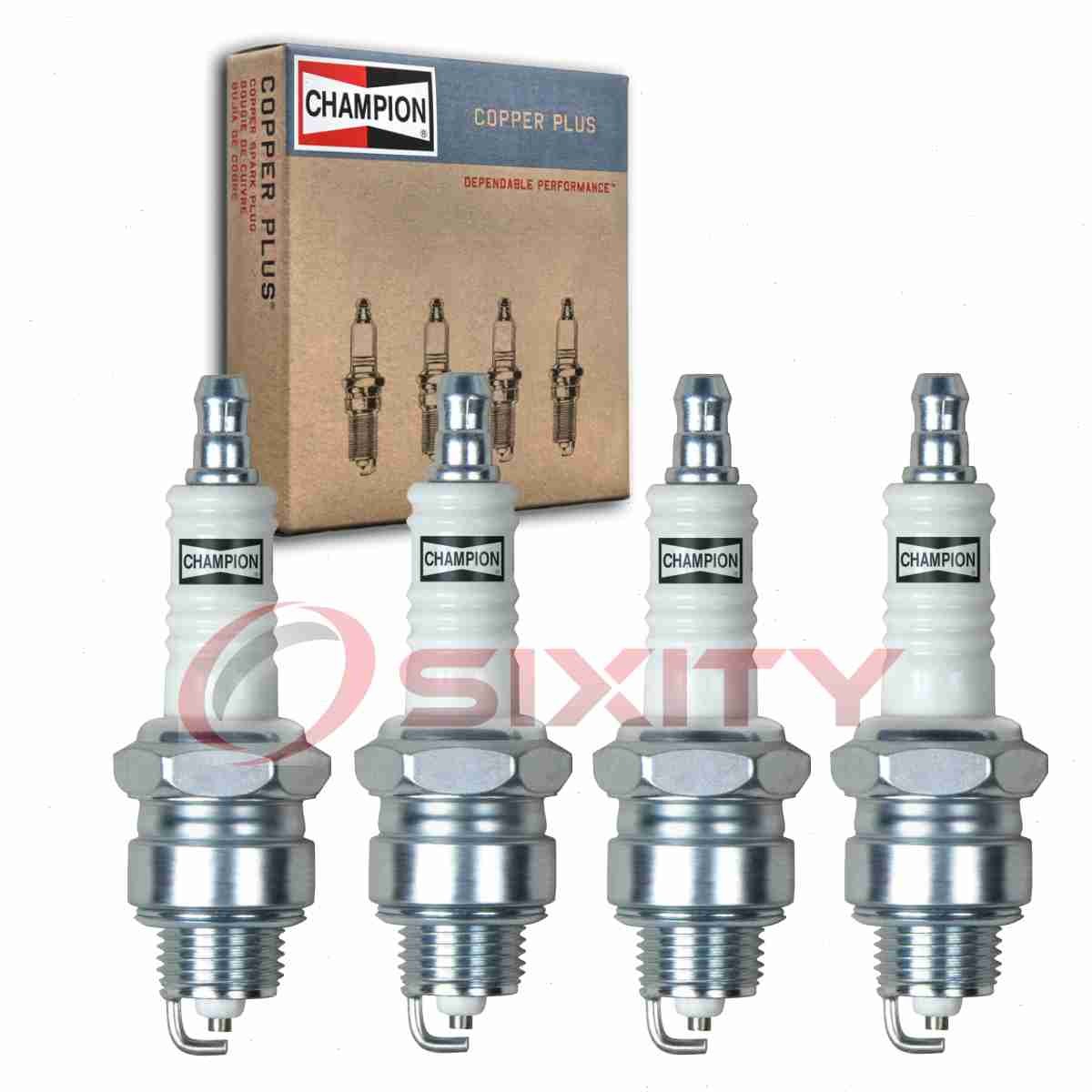 4 pc Champion Copper Plus Spark Plugs for 1971-1980 International Scout II ge