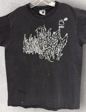 Vtg 90’s Korean Death Metal Band Shirt? w/Jinro Soju Logo Med. 22”x27.5” *Thrash