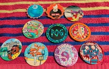 Plastic POGS SLAMMER 1994 WORLD POG FEDERATION And Misc. Pogs