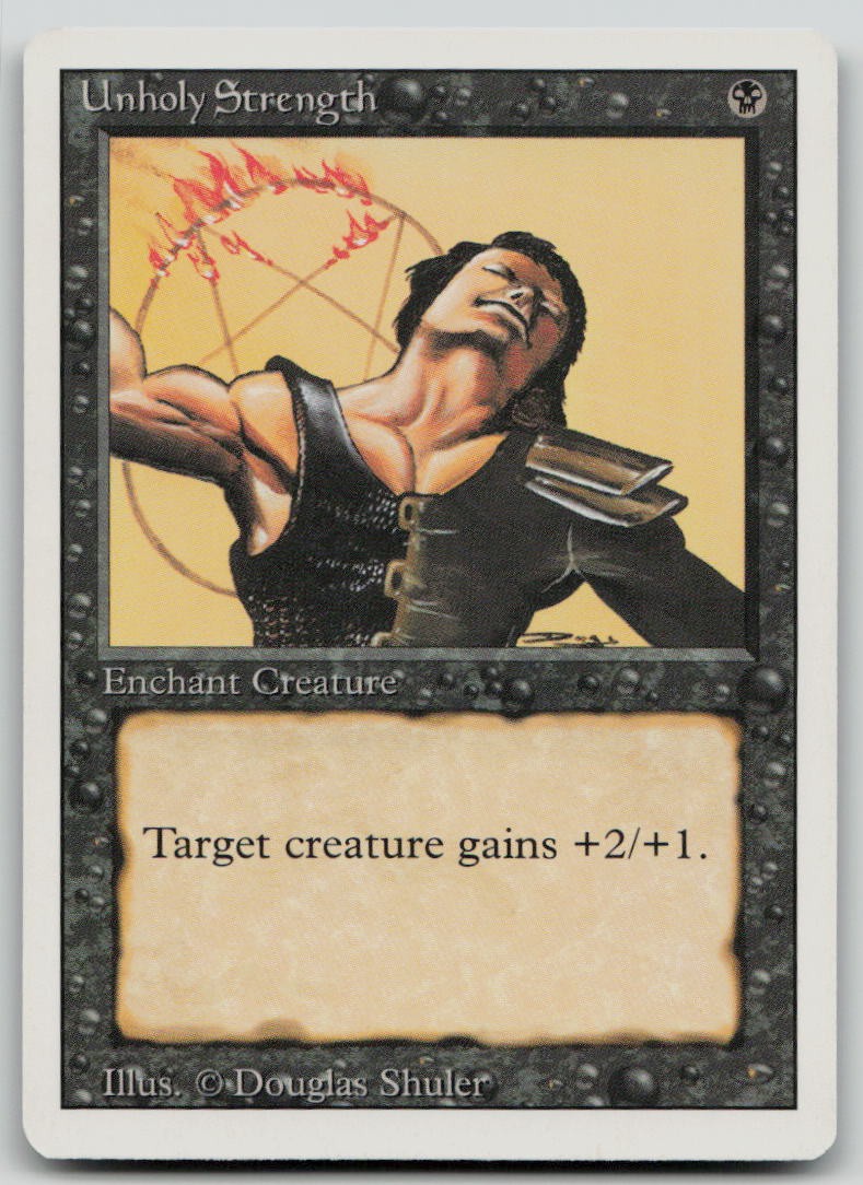 Unholy Strength [Revised Edition - 133] Lightly Played Common Magic