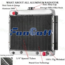 4 Core Aluminum Radiator Fit 1962-1967 Chevrolet Chevy Ii Base Nova Ss 5.34.6l.