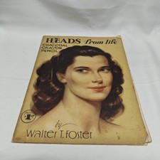 HEADS FROM LIFE how to draw Walter Foster art instruction soft cover BOOK
