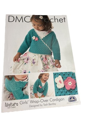 DMC Häkelanleitung Mädchen Wickel Cardigan Alter 6-12 Monate bis 4-5 Jahre