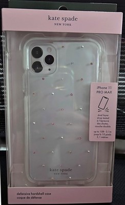 NEW! Kate Spade Protective iPhone 11 Pro Max Case Clear w/ Rhinestones
