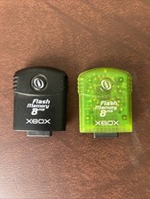 Lot Of 2 Interact Flash Memory Card for Original OG Microsoft Xbox 8MB Green