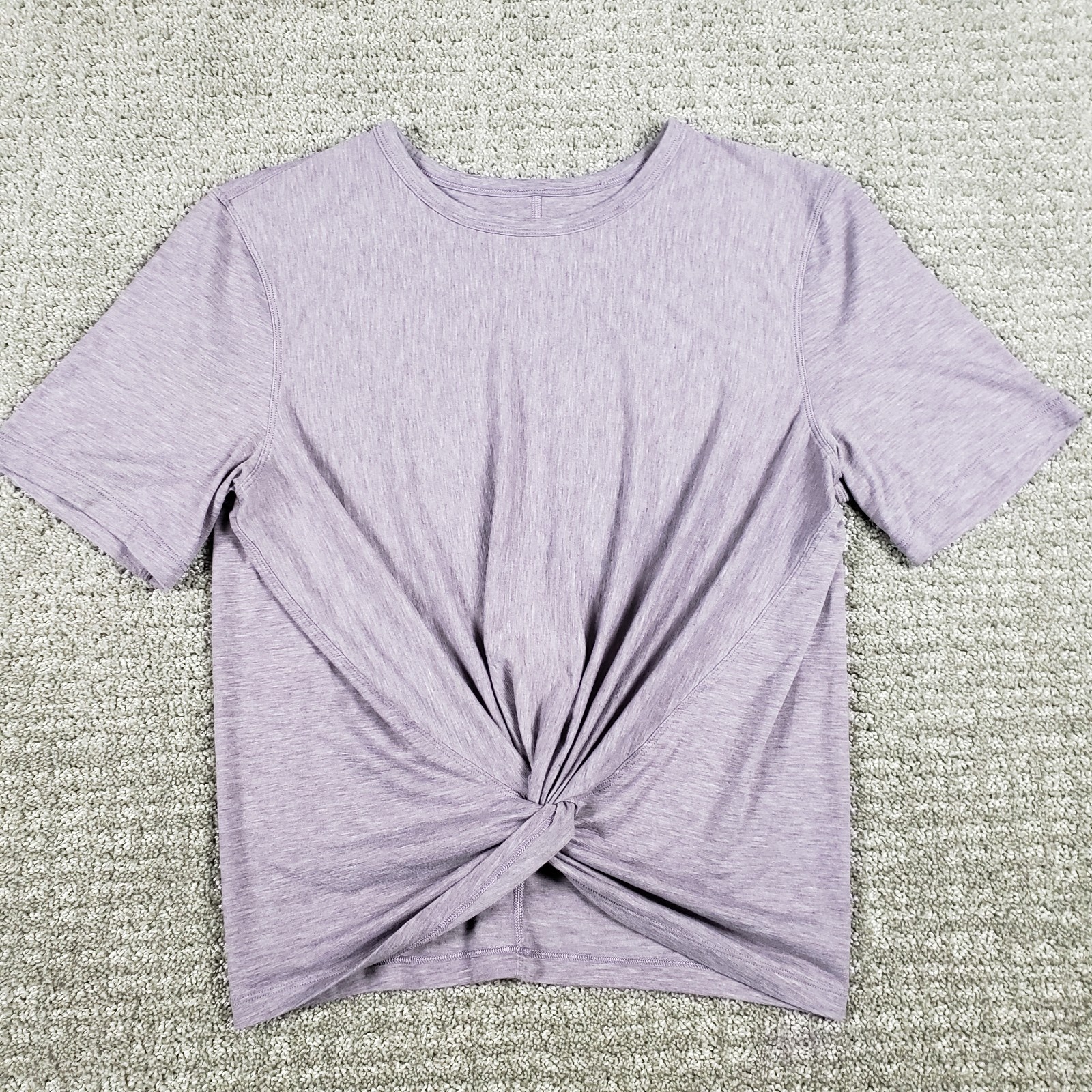 Lululemon Crescent Tee size 6 Silver Heathered Dusty Dawn Womens Shirt Top