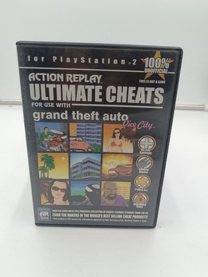 Action Replay - Ultimate Cheats - Grand Theft Auto - GTA - Vice City - PS2