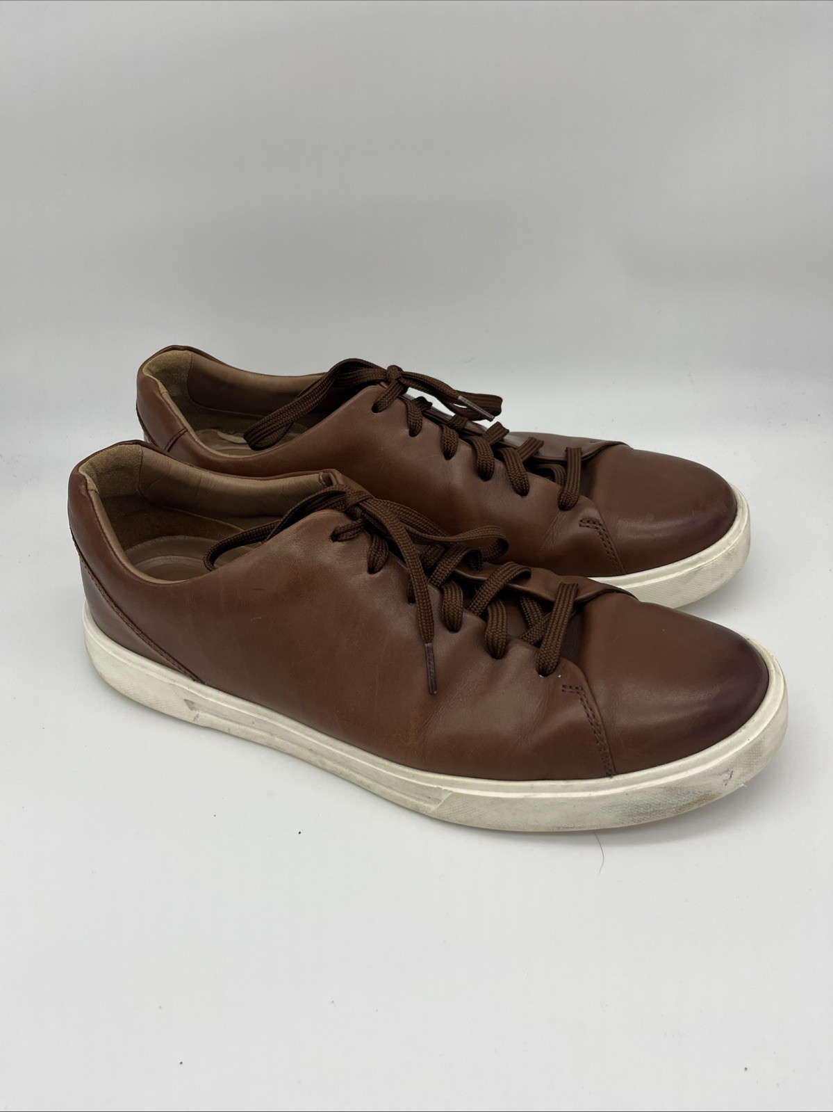Clarks Un Costa Lace-Up Leather Sneakers for Men in British Tan Size 12 M