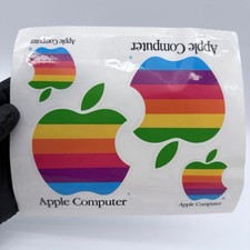 Apple Computer OEM Rainbow Sticker Sheet 4 Count Decals LGBTQ Pride Logo Vintage