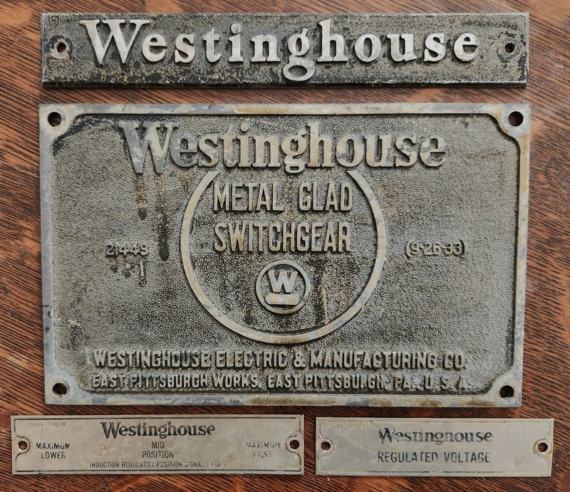 1920's 30's Westinghouse Aluminum Industrial Machinery ID Tag Data Plates (4)