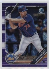 2019 Bowman Chrome Prospects Mega Box Purple Mojo Refractor /250 Pete Alonso o7m