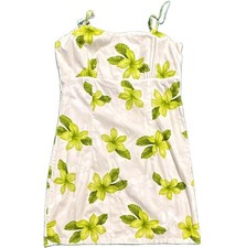 Hawaiian Slip Dress, Women’s M, Pacific Legend Apparel Floral Cotton, Zip Knee